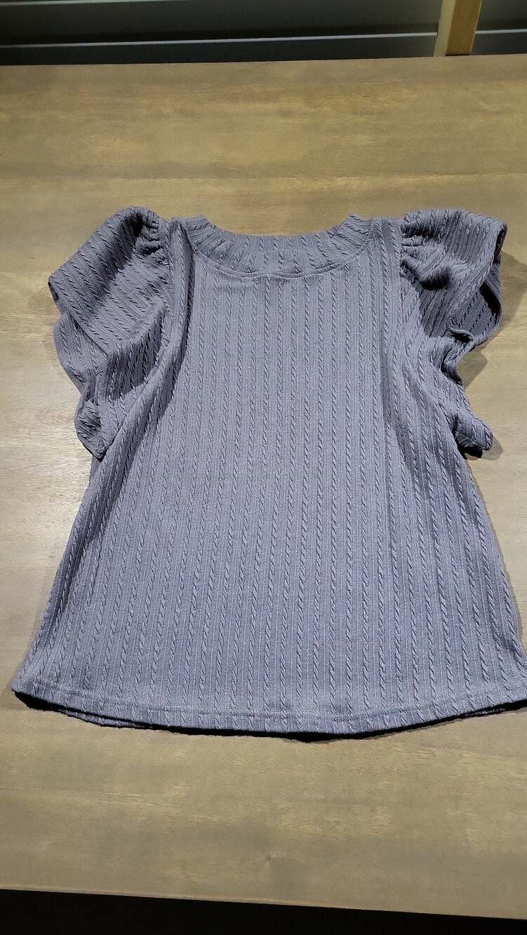 Chic Gray Puff Sleeve Blouse